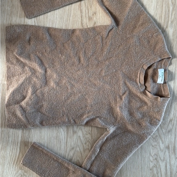 Babaton Sweaters - Babaton Light Brown Crew Neck Sweater